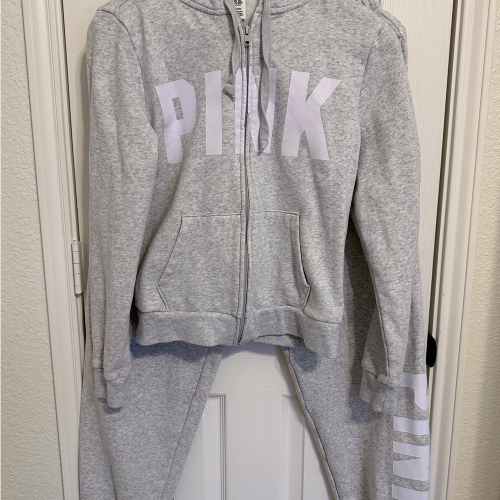 PINK Victoria's Secret Light Gray Lounge Set